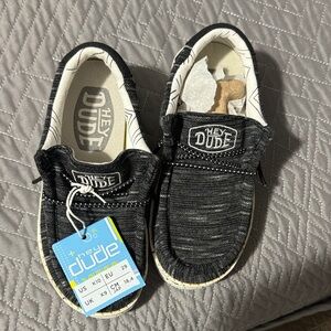 Hey Dude Kids Black Moccasins